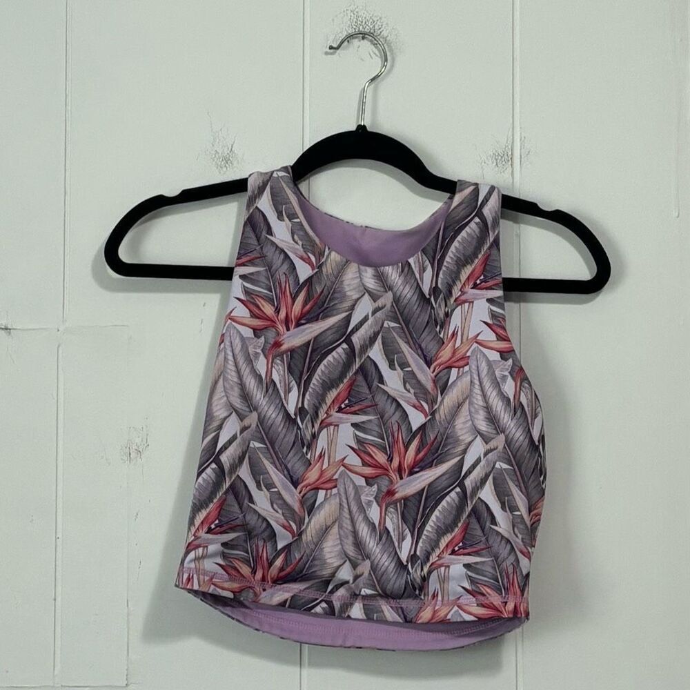 Love fitness aloha reversible Cropped‎ workout tank small